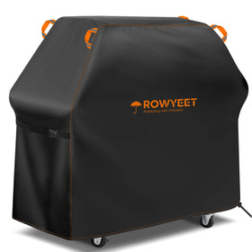 ROWYEET grill cover with Oxford fabric protection shields your grill from sun and rain.