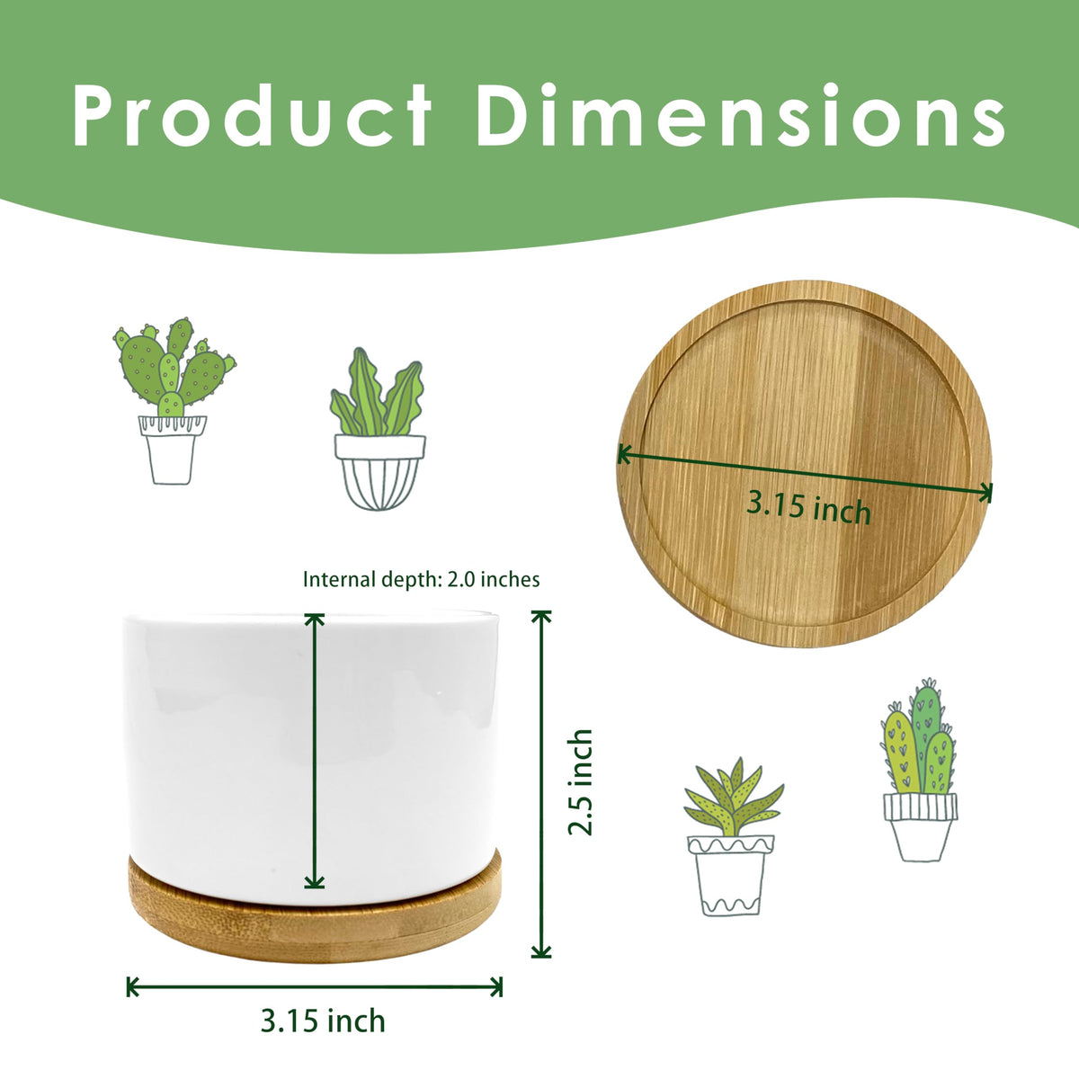 ROXMART decorative pot for shelves or windowsills in home office.