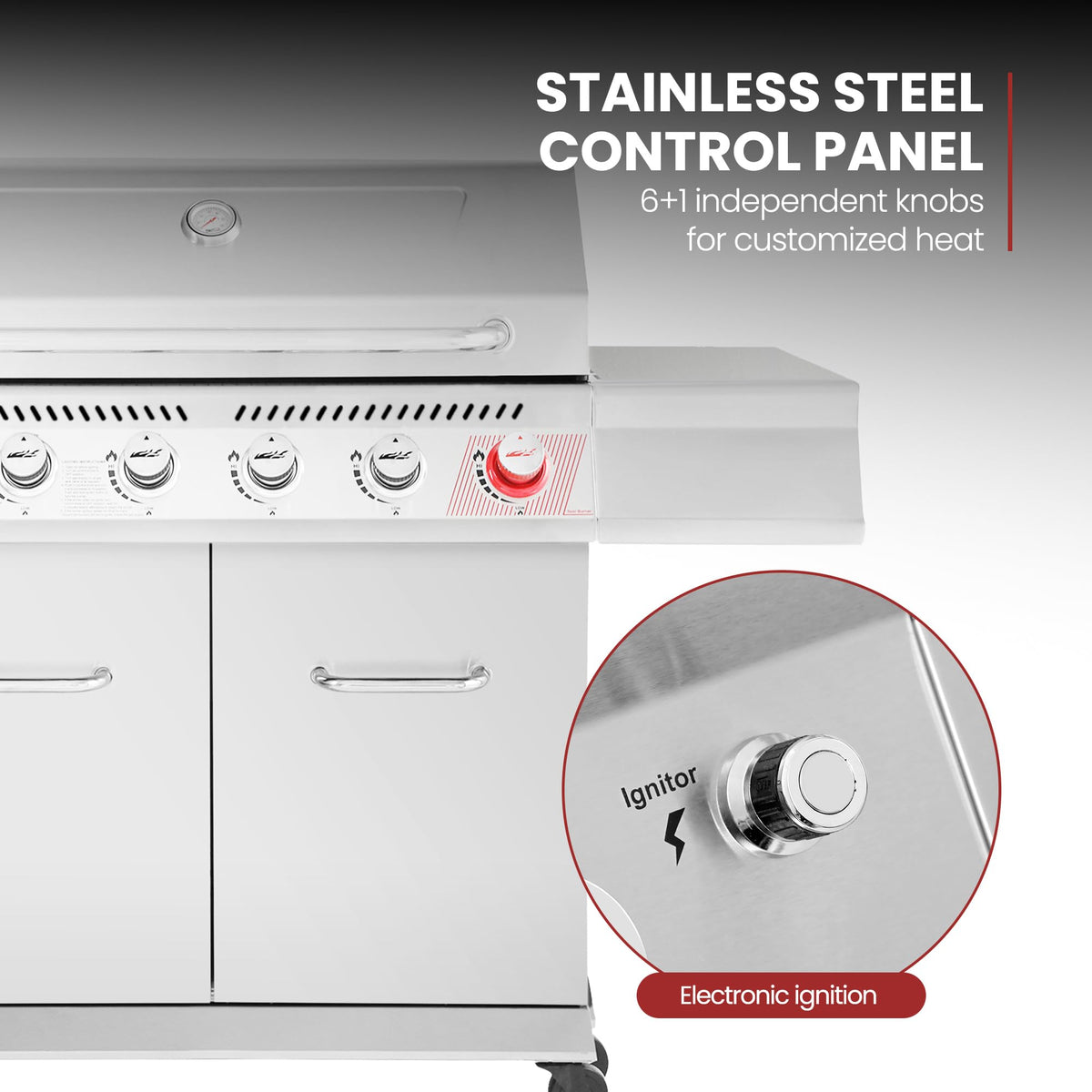 GA6402S cabinet style design blends with outdoors and stores essentials.