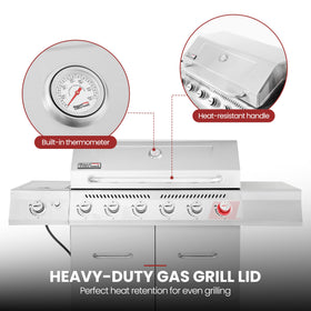 GA6402S warming rack area keeps foods warm before serving.