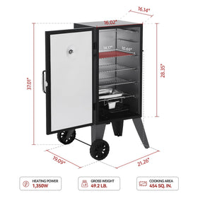 Royal Gourmet SE2805 analog temperature control for quick, precise adjustments.