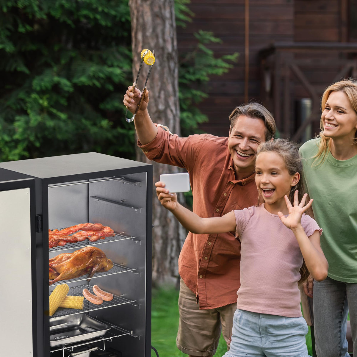 Royal Gourmet SE2805 insulated chamber for even heat and tender results.