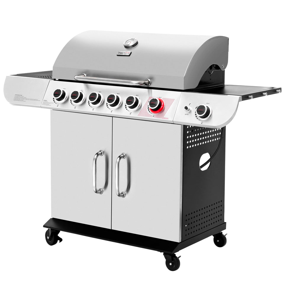 Royal Gourmet SG6002R front view shows durable stainless steel cabinet
