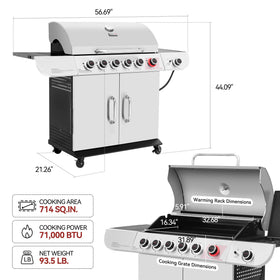 SG6002R sear burner in action delivering intense heat