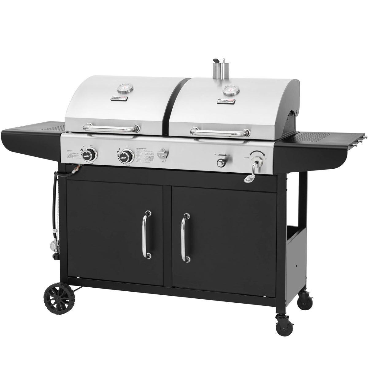 Royal Gourmet ZH3002N dual-fuel grill overview highlighting versatility for gas and charcoal cooking.