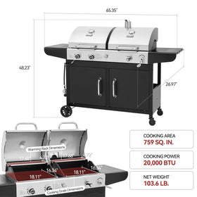 ZH3002N gas side with control panel and stainless steel components for durability.