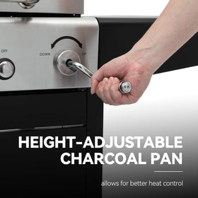Large grease tray on the gas side of the ZH3002N simplifies post-cook disposal.