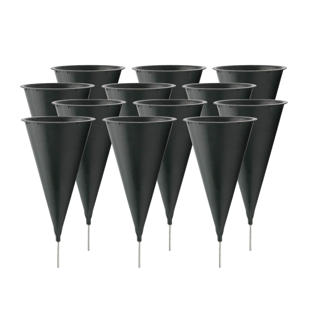 Royal Imports cemetery vase with spike base securing the grave-site display.