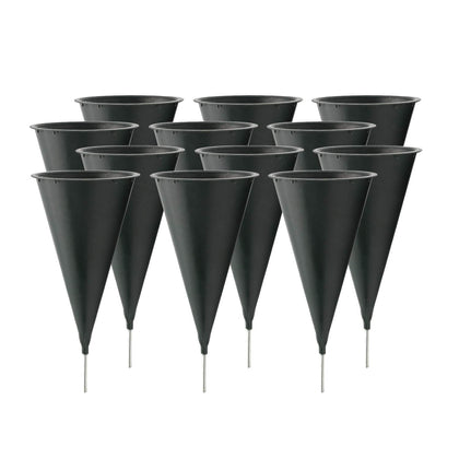 Royal Imports cemetery vase with spike base securing the grave-site display.