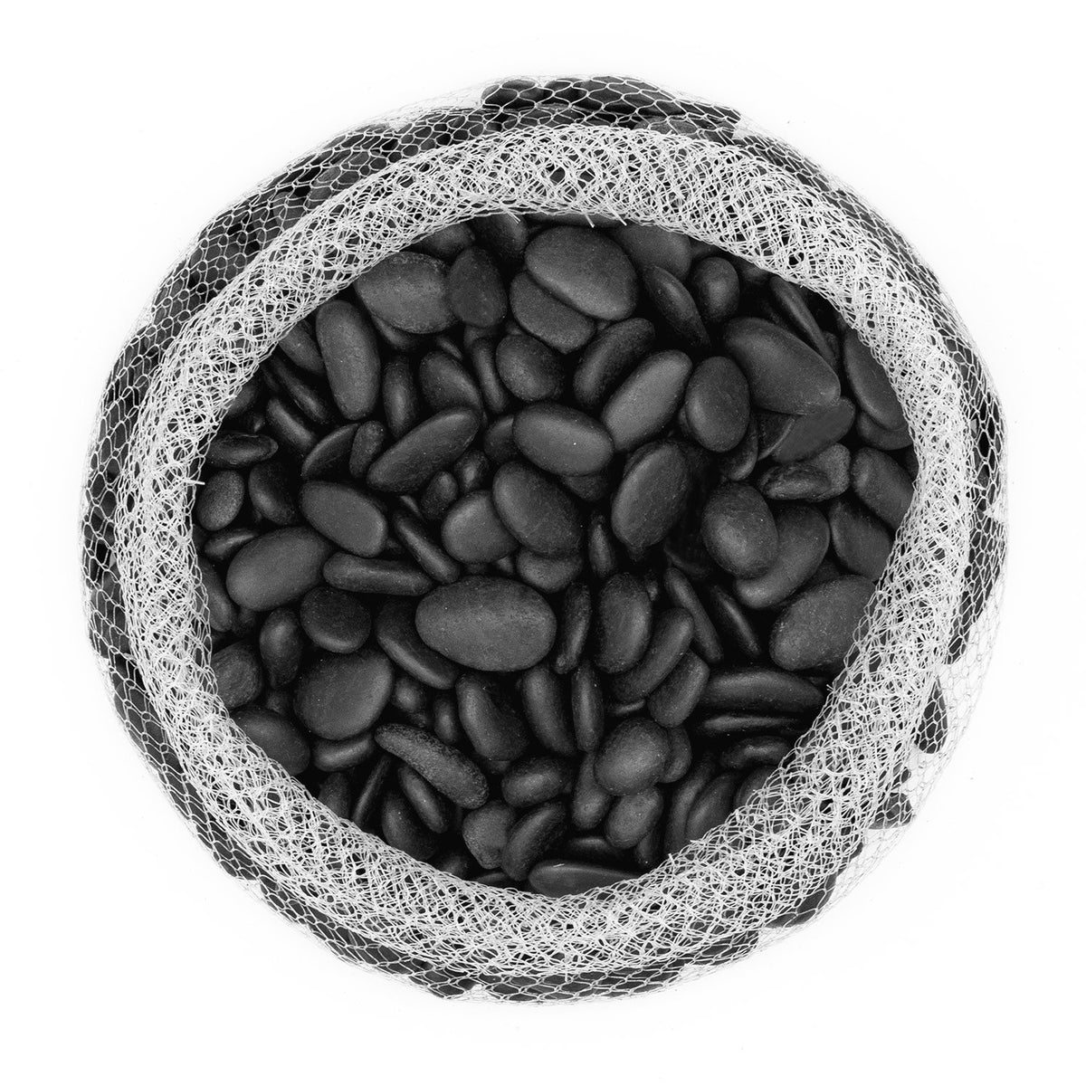 Royal Imports River Rocks Black aquarium gravel provides a calm natural look for tanks