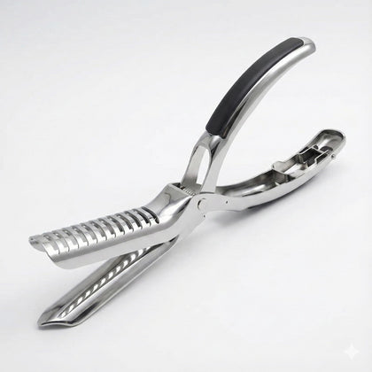 Royal Kitchen rib membrane tool with curved blade removing membrane for tender ribs
