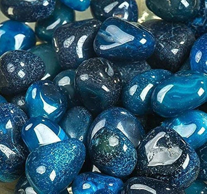 Royal Sapphire blue river rocks for aquariums, creating natural, rounded accents with safe, edge-free surfaces.
