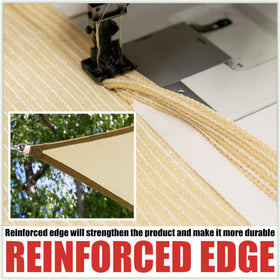 Royal Shade sail with marine-grade D-rings and reinforced seams for durability.