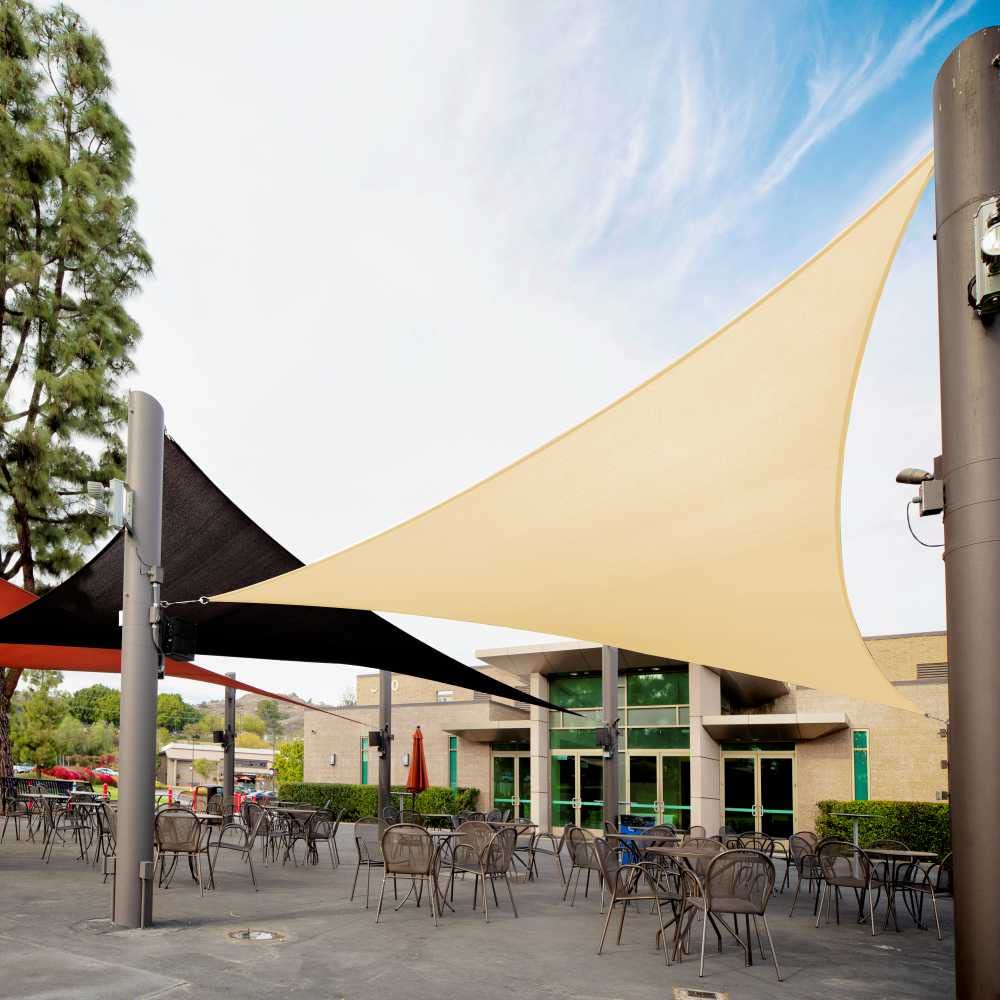 Royal Shade triangle sun sail beige 10ft, ready for outdoor shade and style