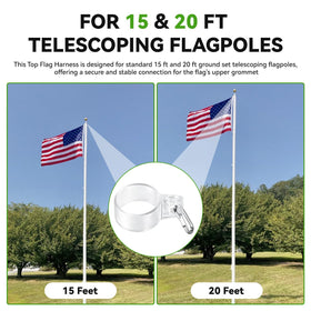 RPBKE top flag harness durable PC-material withstands outdoor weather and temperature changes.