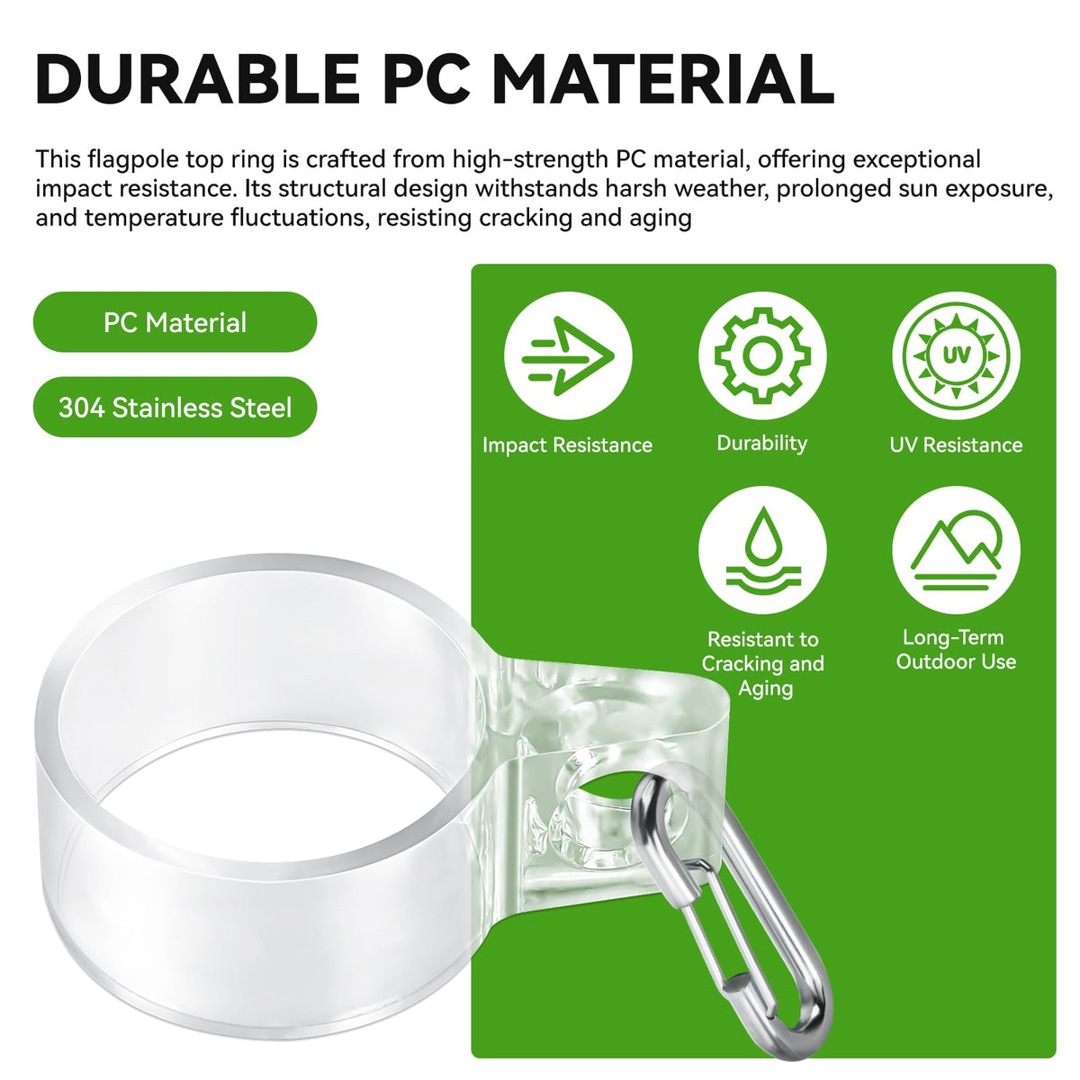 RPBKE top flag harness easy replacement requires no tools for quick maintenance.