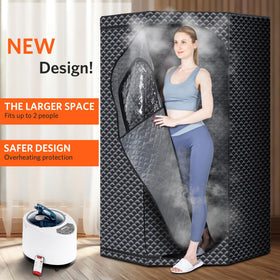 RRGFB portable sauna folding chair setup enabling comfortable seating.