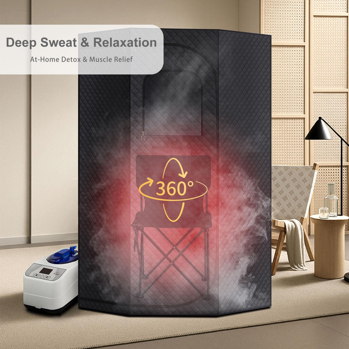 RRGFB steam action demonstrates 360° even coverage