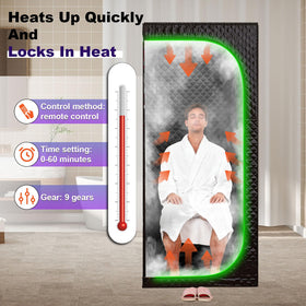 RRGFB home sauna tent heats quickly for immediate relaxation
