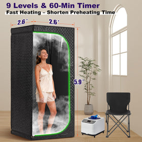 RRGFB sauna tent offers a spacious interior for relaxed seating