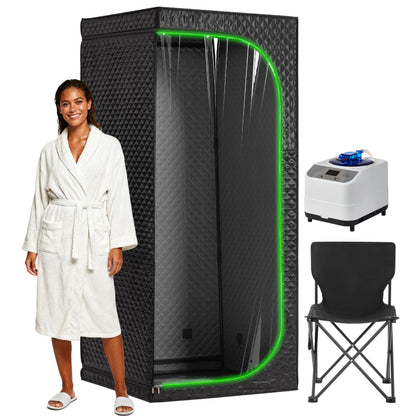 RRGFB steam sauna tent with a transparent door for a brighter, inviting session