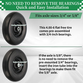 RRQ iron tube adapter 5/8 inch ID enables easy axle fit.