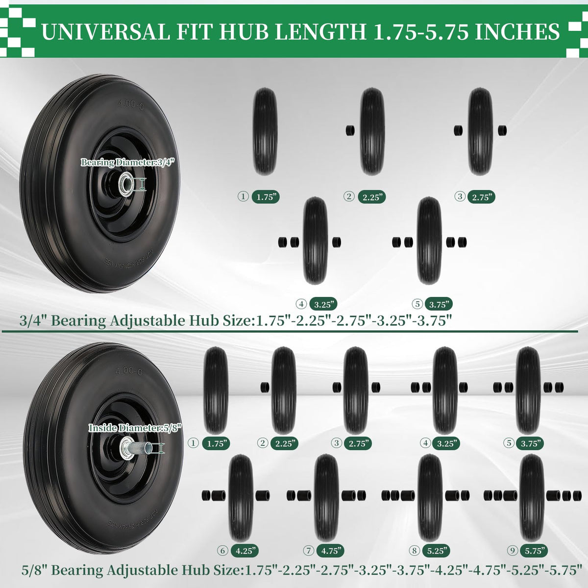 RRQ nylon spacers kit for precise hub alignment.