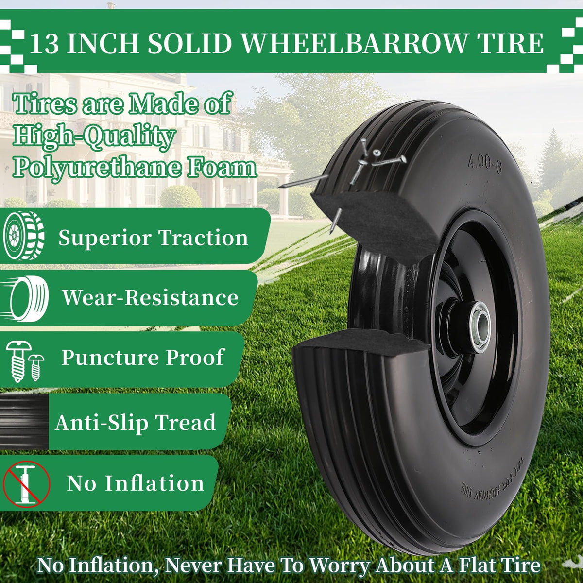 RRQ premium steel rim with welded one-piece construction.