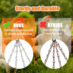 RRQKMBO stainless steel chains offer rust-free durability in coop
