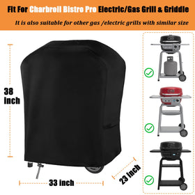 Rsipelsk grill cover with windproof adjustable straps secures the Pro model on windy days.