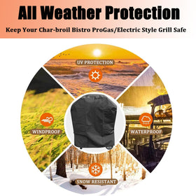 Rsipelsk outdoor cover fits snugly around the Bistro Pro for reliable protection.