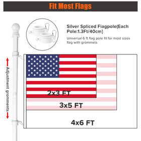RSOTC heavy-duty outdoor flag pole withstands weather and outdoor use