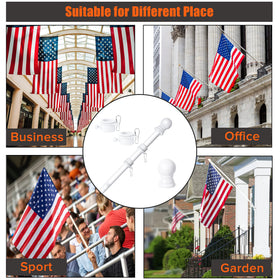 RSOTC 6ft flag pole shown mounted on truck or boat for mobile display