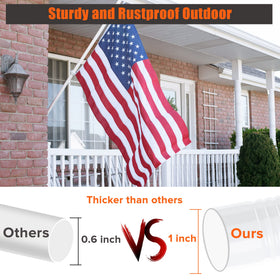 RSOTC wall mount bracket compatible flag pole for houses and porches