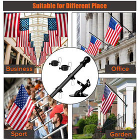RSOTC wall-mount flag pole ideal for gardens, porches, or boats