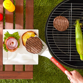 RSVP Endurance stainless steel blade shines for quick flips on burgers