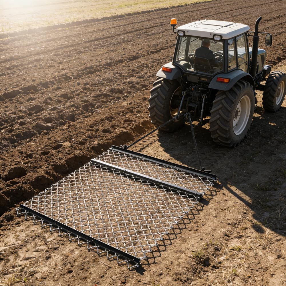 RTOSY Drag Harrow compatible with ATVs, UTVs, and compact tractors