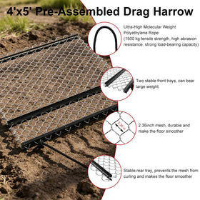 RTOSY Drag Harrow demonstrates easy assembly and compact storage