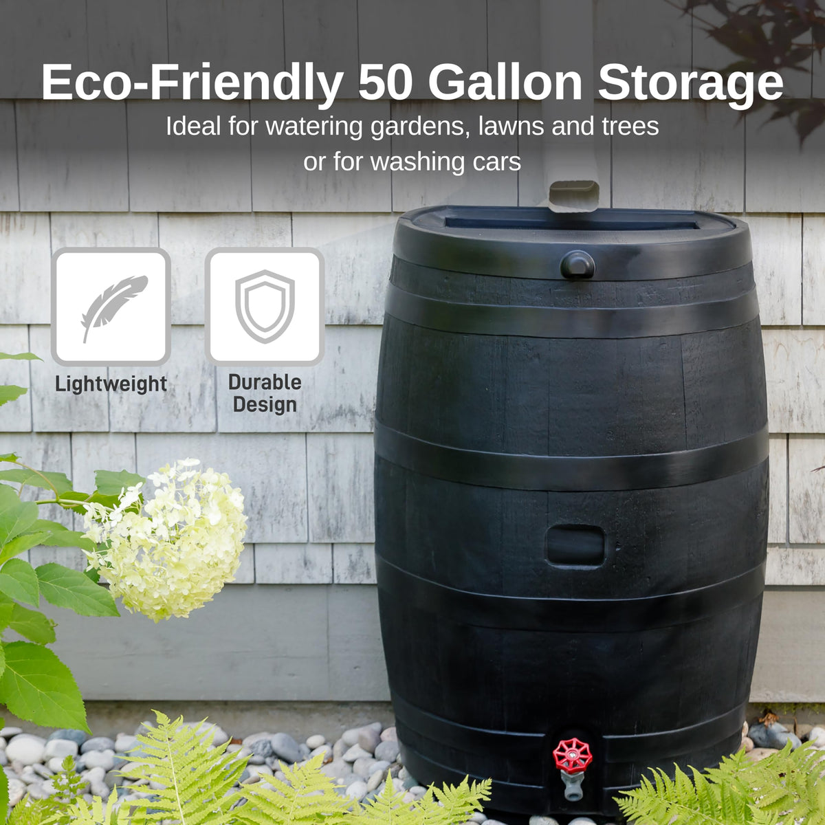 RTS two-barrel setup supports scalable water storage for larger spaces.