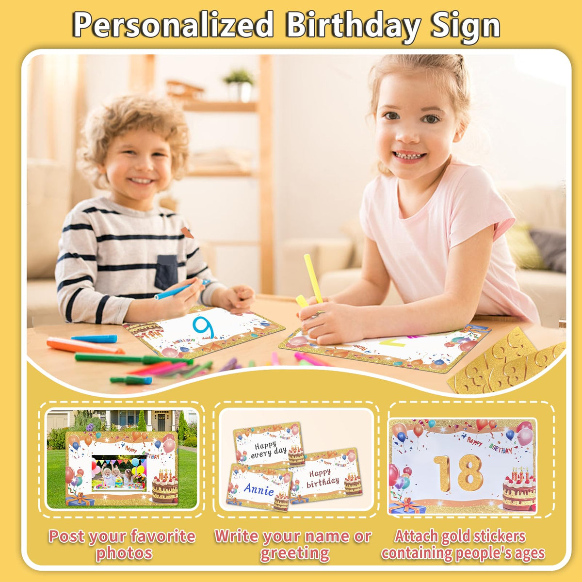 Rtshuok personalized writable display board enables custom greetings