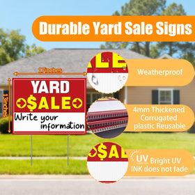 Rtshuok double-sided yard signs with arrows for easy traffic guidance.