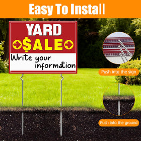 Rtshuok large 17x13 inch signs maximize readability from a distance.