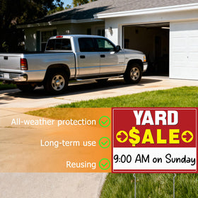 Rtshuok versatile signs suitable for yard sales, estate sales, or open houses.