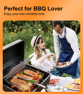RTT Outdoor Camping Grill Basket supports convenient transport for picnics and trips.