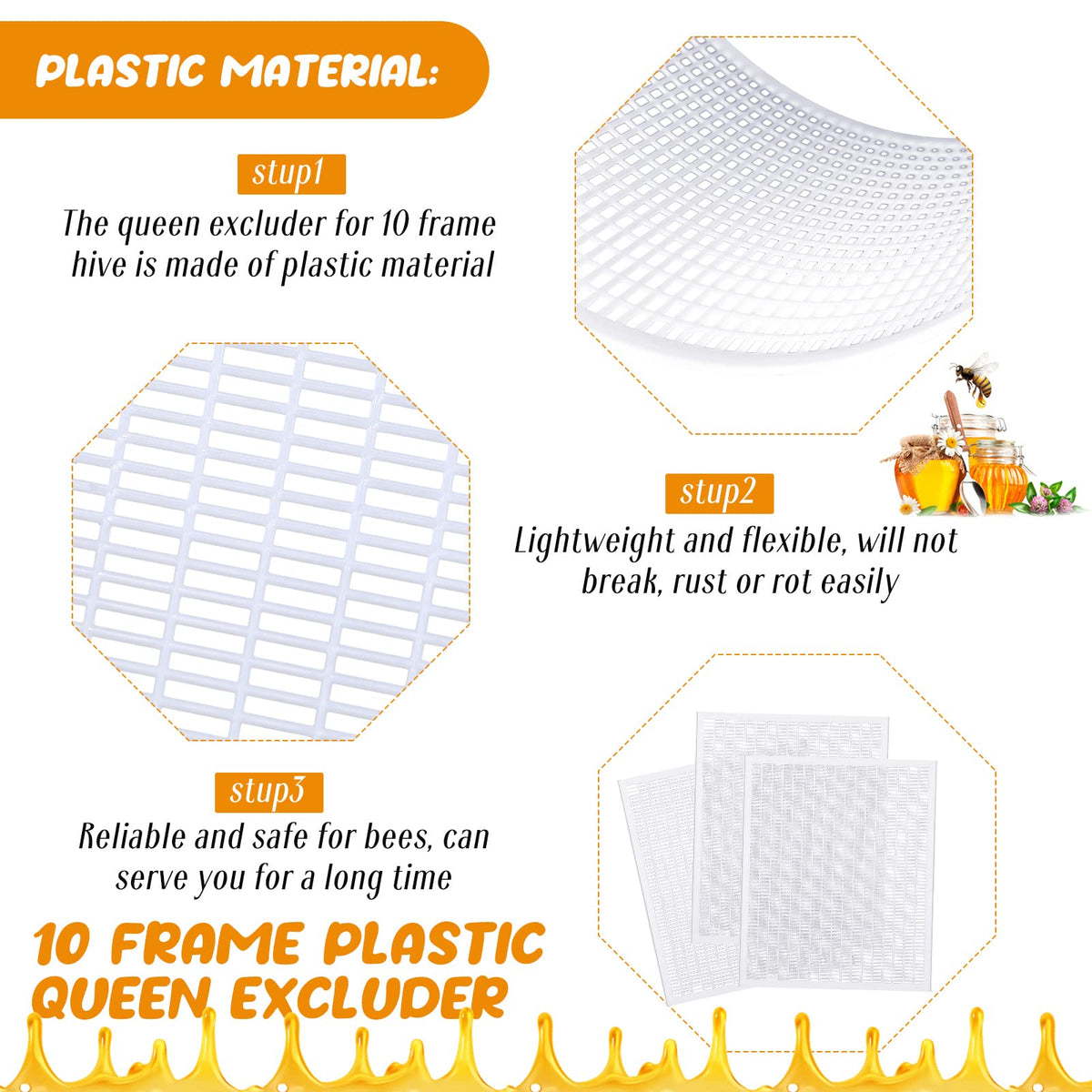 Rtteri 10-frame excluder with dimensions helps cutting to fit hive.
