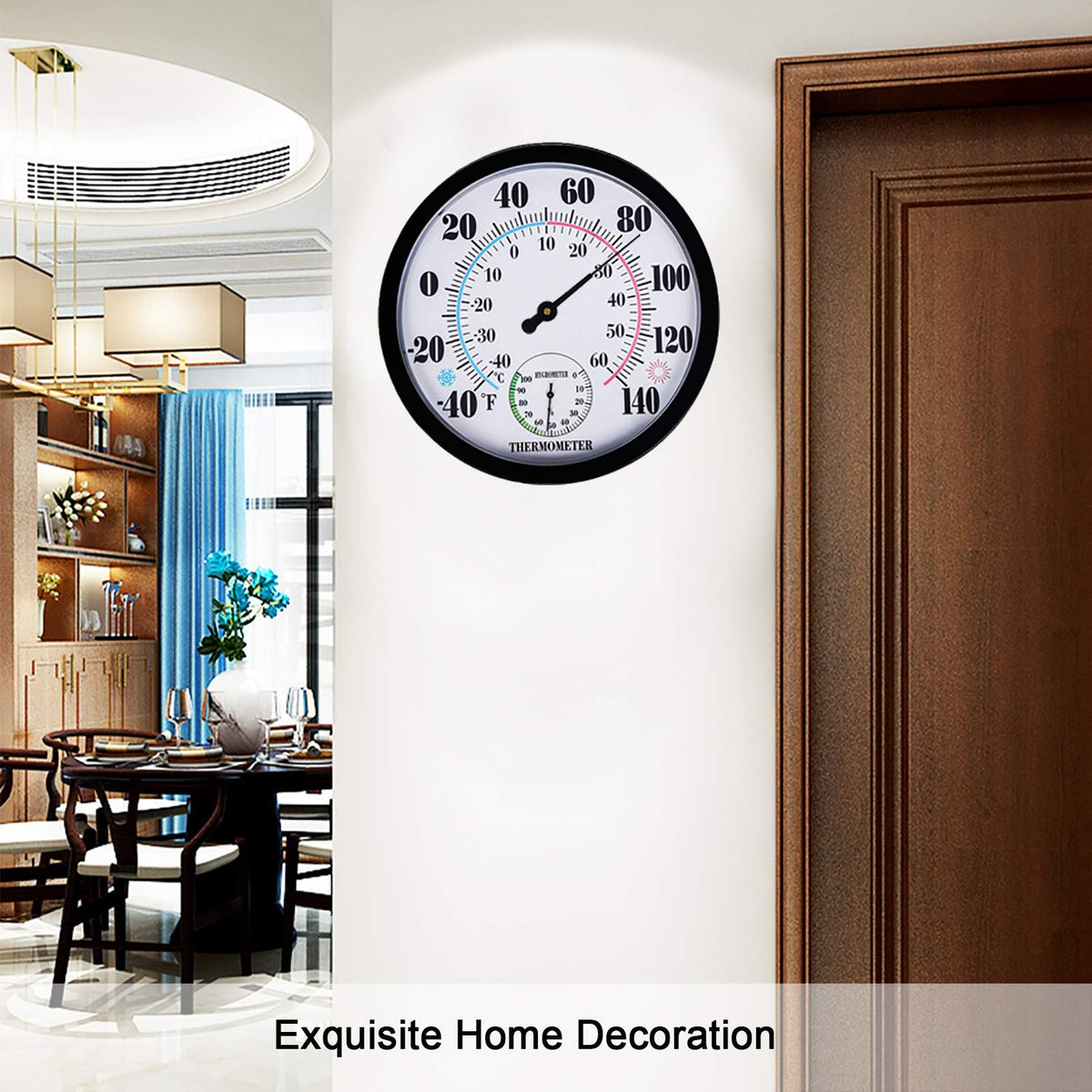 RTWAW 10-inch dial provides a clear temperature and humidity display.