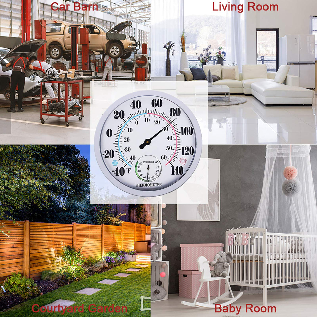 RTWAW wall-mount thermometer-hygrometer offers convenient climate monitoring in any room.