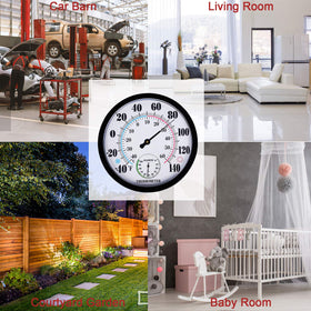 RTWAW waterproof thermometer suitable for porch or garage use.