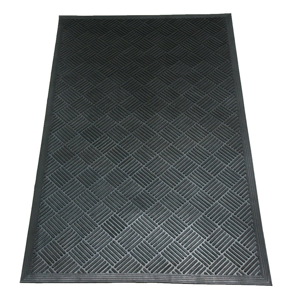 Dura-Scraper Checkered slip-pattern provides reliable grip on wet floors.