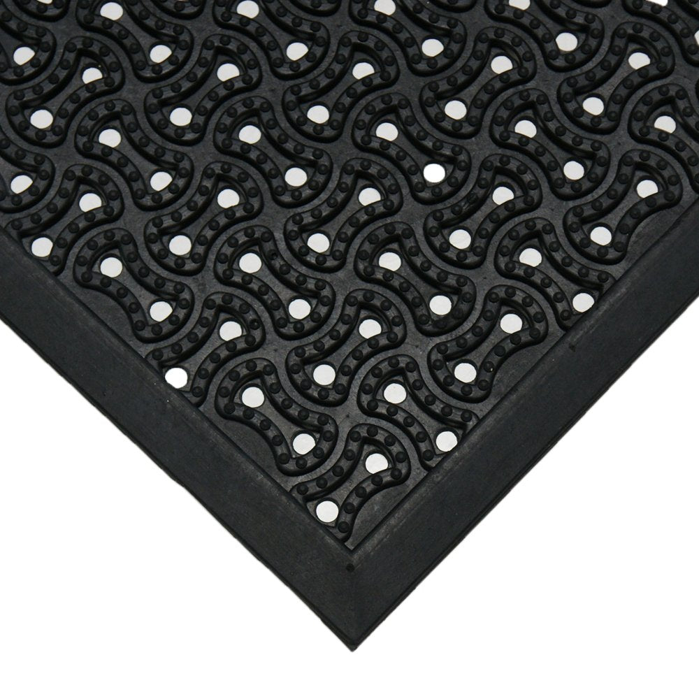 Rubber-Cal Dura-Scraper Drainage mat anti-slip surface helps prevent slips in busy doorways.